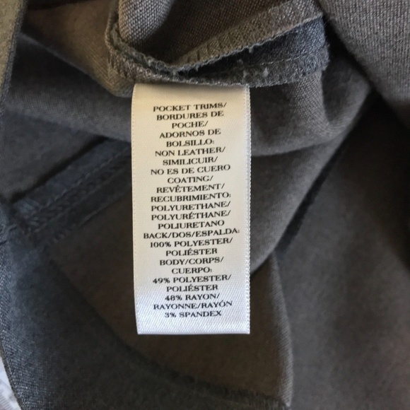 Ann Taylor Dress Shift gray faux leather pockets - Picture 5 of 5